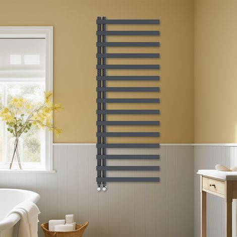 Designer Heated Towel Rail Radiator Bathroom Heating Warmer Rads 1600x600mm Anthracite (1/5)