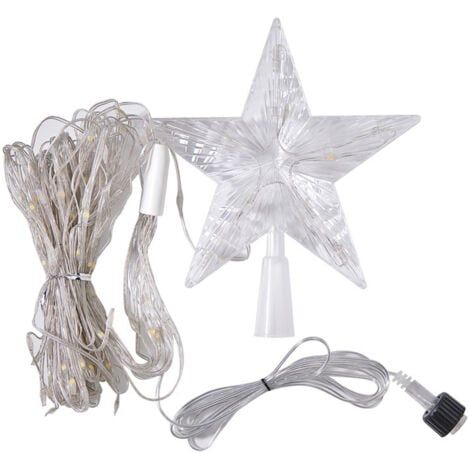Weihnachtsbaum Lichter mit Sternen, 2M x 9 wasserdichte Lichterketten für Garten, Party, Hochzeitsdekoration (1/5)