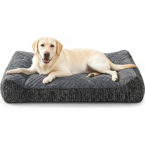 Panier Chien Grande Taille XL Orthopédique, Coussin Chien Dehoussable Lavable, Canapé pour Chiens Antidérapant Velours Floconné Doux, Lit Chiens Soutien Extra Épais (1/5)