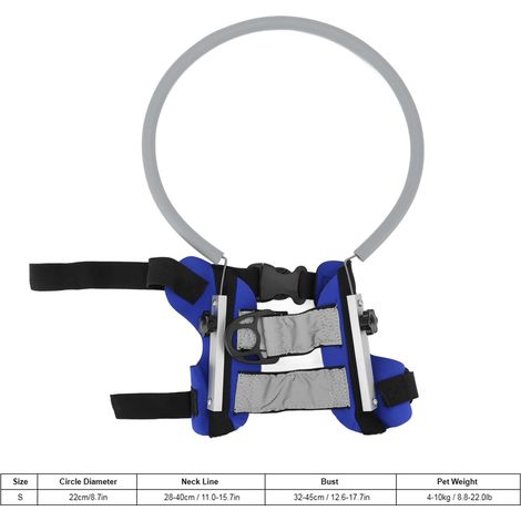 Eosnow Pet Blind Halo Practical Collision Vermeidung Leichter Geschirr mit reflektierender Wirkung für Hunde Katzen Blau S -Kreisdurchmesser 22 cm / 8,7in 4-10 kg / 8,8-22.0lb (1/5)