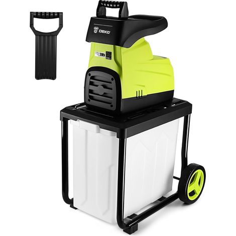 Electric Plant Shredder 2800W - Cutting 45mm, Disc Blade, Powerful Motor, Ideal Vegetables and Branches, Collection Bin 60 L (1/5)