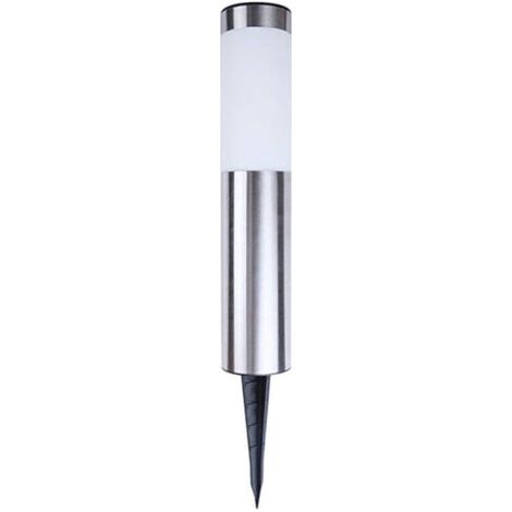 Lighting Lampade Exterieur Chemin Borne lumineuse en acier inoxydable E27 Jardin Patio Porche Allée (Argent , Moyen) (1/4)