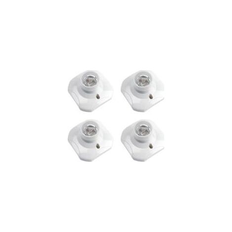 Mascot Douille Plafond E27 à Visser, Douille E27 Garage, AC 220-240V, Support Douille pour Ampoule LED, Base Plafonnier Culot E27, Base de Lampe Plastique Blanche pour Lampe au Mur, lot de 4 (1/5)