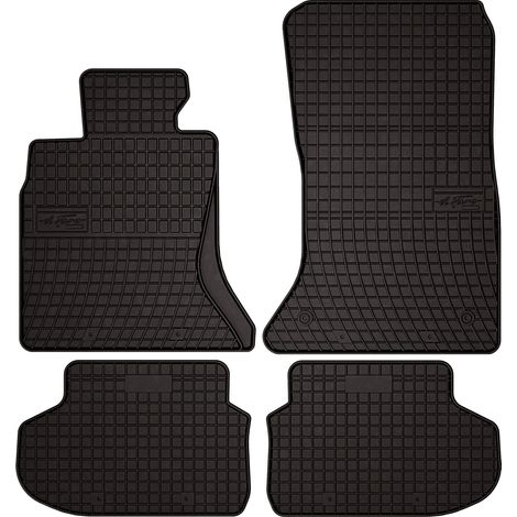 Alfombrillas de goma para BMW 5 F10 FL sedán (2013-2017) - negras, montadas (1/5)