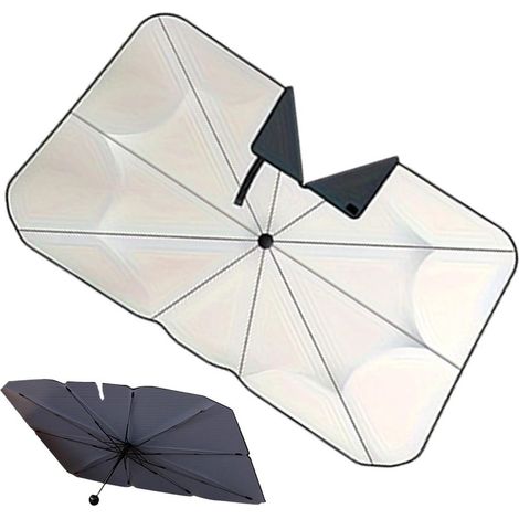 Pare-Soleil pour Pare-Brise Voiture,Protecteur Pliable 140 x 80 cm,Pare-Soleil Parapluie pour Pare-Brise Auto Protection Contre la Chaleur Intérieure Camion SUV MPV Fenêtre Voyage sur (1/5)