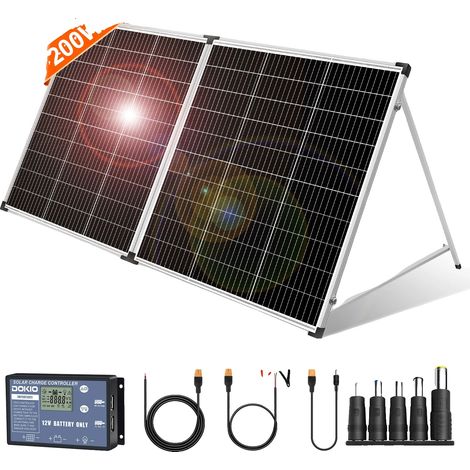 Panel solar de alta eficiencia, diseño plegable, 200 W (1/2)