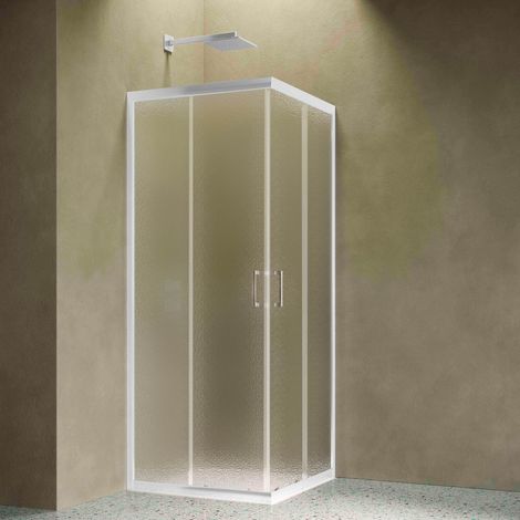 Siro - Box doccia ad angolo 90x70 cm 2 ante scorrevoli