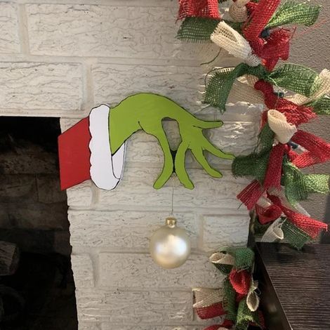 Weihnachtsdekorationen mit Diebmotiven, Fensterdekorationen, Kamindekorationen, linke Hand (1/5)