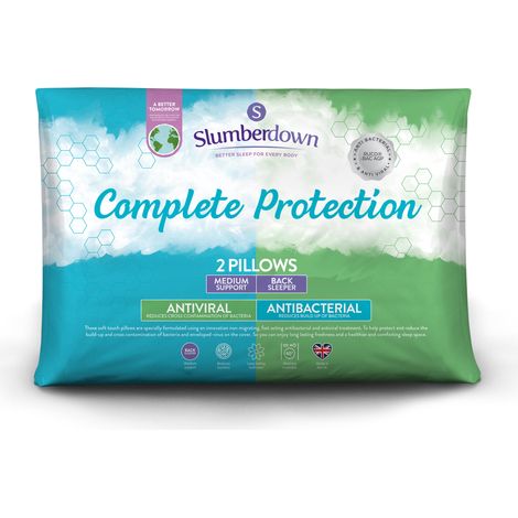 Slumberdown Complete Protection Anti Viral Pillow Protector, 2 Pack