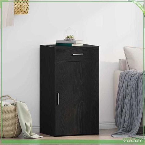 Buffet - ABI - Chêne noir - Bois d'ingénierie - 1 tiroir - 1 porte (1/5)