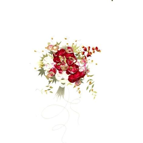 Cartolina floreale DL OG01 - Bouquet rosso