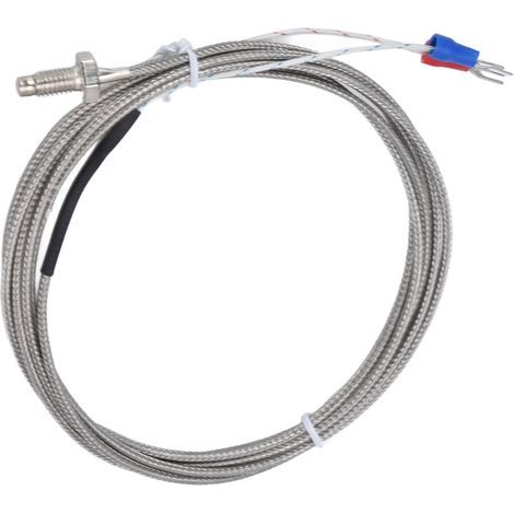 Thermoelement Typ K, geerdeter, geschirmter Draht, Temperaturfühler mit Schraubsonde, 0–450 °C, WRNT-01 (1/5)