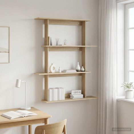 Étagère Murale Chêne Sonoma 100 x 20 x 126 cm Bois d'ingénierie vidaXL (1/5)