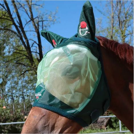 L, Verde: Mohn Modell Pferd Antifog Maske mit Mohn Logo (1/5)