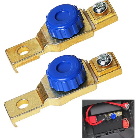 Coupe Circuit Batterie Moto 12V 80A, Interrupteur Déconnexion 2 Pièces Isolateur de Batterie Adapté pour Voiture, Camion, Camping-Car et Bateau, en Alliage de Zinc (1/5)