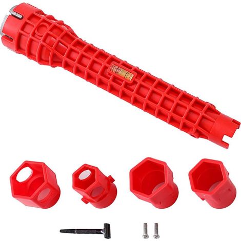 14 in 1 Faucet Wrench Tool Installation Tool Pipe Wrench Faucet Wrench Plumbing Pipe Wrench Tool for Toilet Bowl Sink Bathroom Kitchen (1/5)