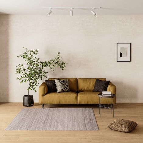 Kilim moderne Tapis Dream - 200x200cm, Square - 100% Laine vierge - Tissé main - Gris