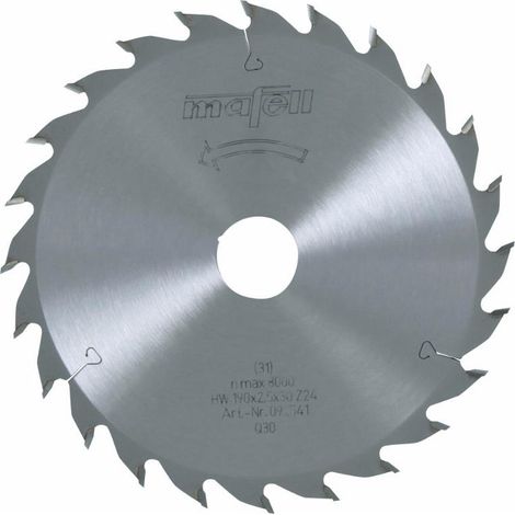 Lama in metallo duro HM MAFELL 24 denti alternati 190x1,8 / 2,5x30 mm - 92541