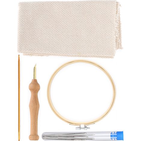 Kit de perforation pour laine épaisse russe avec tubes en cuivre épaissis, aiguilles à broder, aiguilles à broder à faire soi-même (1/5)
