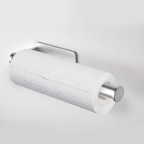 CREA Küchenrollenhalter ohne Bohren, Wandmontage, Küchenrollen-Organizer, Aluminium (1/5)