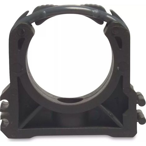 tecuro Rohrschelle Ø 75 mm (10 Stk), für PVC-U Rohr, Poolflex, HT-Rohr, erweiterbar, PP schwarz (1/4)