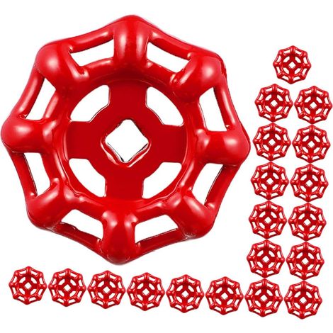 Poignée de Vanne en Acier Inoxydable Rouge (1/5)