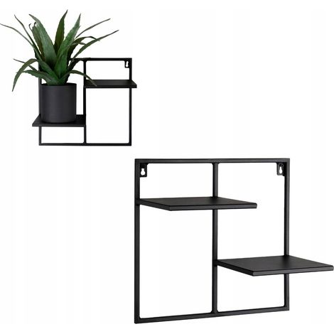 Supporto per fiori sospeso Loft Elven M in metallo nero, dimensioni 38,5x20x35 cm (1/5)