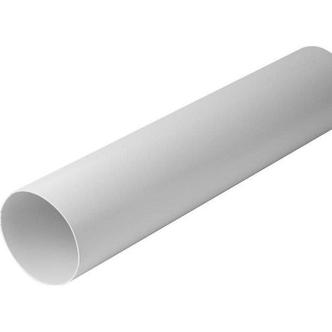 Europlast conduit ventilation blanc 125 mm 1 mètre (1/3)