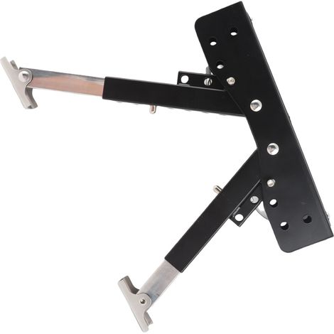 Stabilisateur de marchepied pliable réglable en hauteur de 7,1 à 29 cm (2,8 à 11,4 pouces) en acier inoxydable pour caravane à sellette. (1/5)