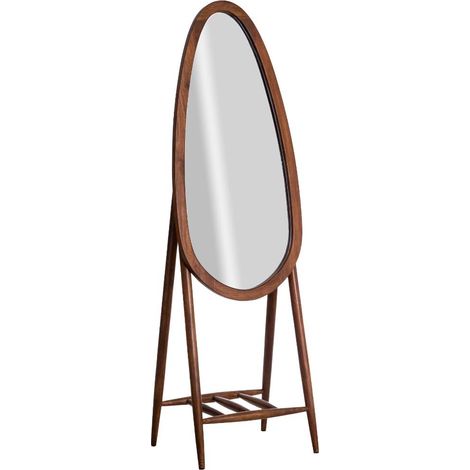 Miroir sur pied en bois de manguier Joyce