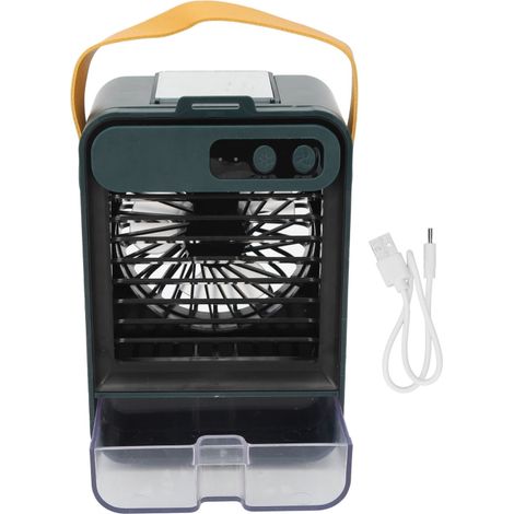 Mini ventilateur/conditionneur portable, rechargeable par USB, silencieux, pour le bureau et la maison. (1/5)
