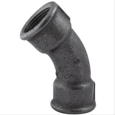 Lot de 10 coudes 45° grand rayon fonte noire à visser - femelle 1''1/4 (33/42)