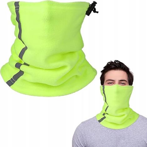Calentador de cuello unisex de invierno Neer con tiras reflectantes verde neón (1/4)
