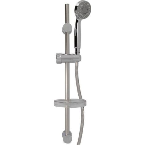 Duschset auf stange + seifenschale + 3-strahl-handbrause - Nicoll - 0342157
