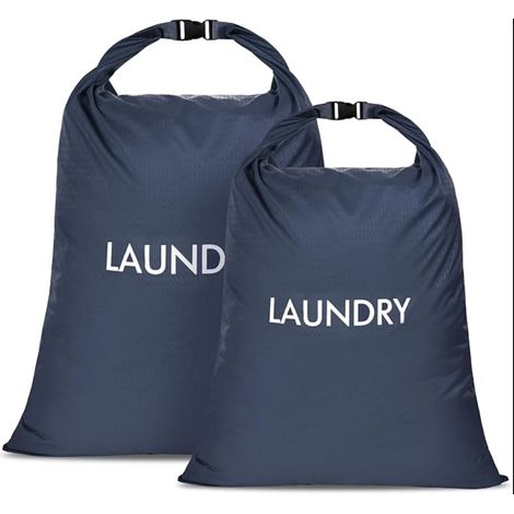 Sac à Linge Sale, Nylon Sac Linge Sale Voyage, Pliables Laundry Bag Wet Dry Bag Camps et Vacances (1/5)