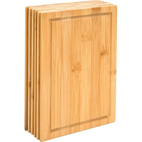 Set di 6: Tagliere in Legno Piccolo - 22x15 Taglieri da Cucina per Aperitivo (1/5)