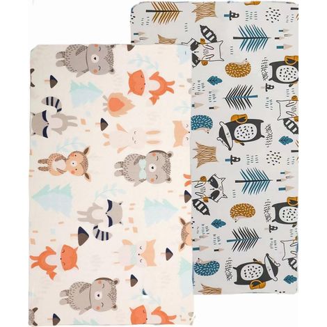 Drap-Housse Bio Pour Lit d'Enfant - 70 x 140 cm - En Jersey de Coton Respirant - Pour Matelas (1/5)