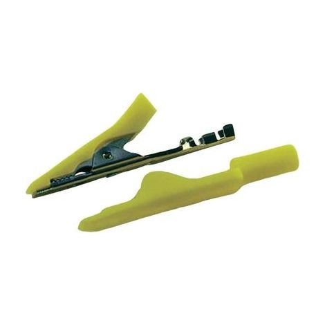 Sks-Hirschmann Pinza cocodrilo miniatura amarilla 41,5 mm