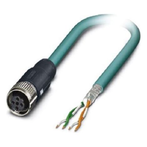 Câble Ethernet catégorie 5 Blindé Phoenix Contact, Bleu, 5m Avec connecteur Droit ( Prix pour 1 )
