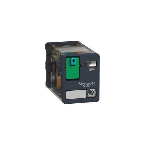 Relé RELNOR +LED 15A 24VDC con indicador luminoso y doble contacto.