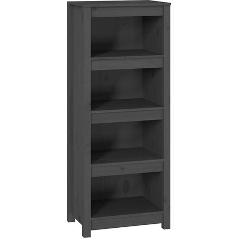 Maison Exclusive - Libreria Grigia 50x35x125,5 cm in Legno Massello di Pino (1/5)