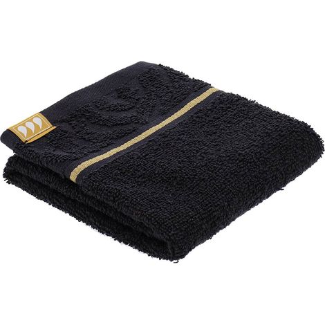 Gästehandtuch 30 x 50 cm, 100 % baumwolle, zebra-optik, arusha – schwarz - Tendance (1/4)