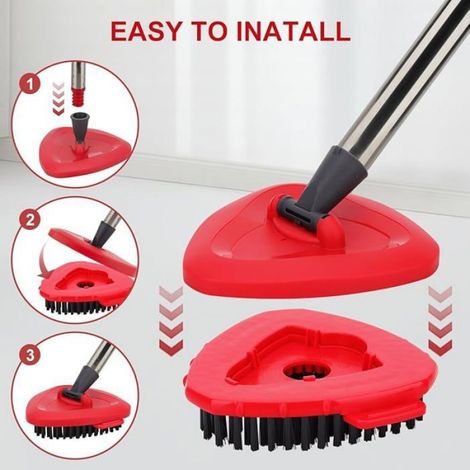 Base de Tête de Serpillère Rotative,Brosse de Récurage Compatible avec o cedar Turbo 1 Système de 1 brosse + 1 base (1/5)