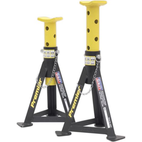 Sealey Premier Axle Stands (Pair) 3 Tonne Capacity per Stand - Yellow AS3Y