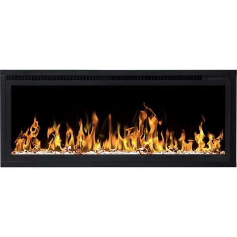 Cheminée électrique encastrable et murale Romuald 106cm - 1400/1600 W (1/5)