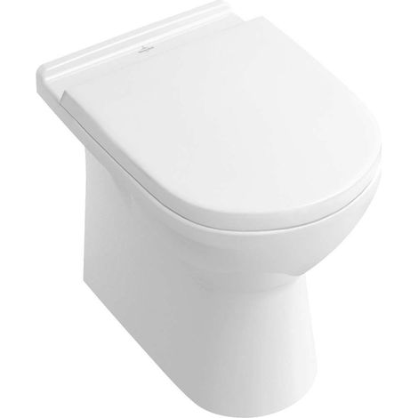 O.novo, WC a cacciata, 360 x 560 mm, modello centro stanza, per installazione vicino alla parete, scarico orizzontale, scarico verticale possibile con gomito vario, Porcellana sanitaria White CeramicP (1/4)
