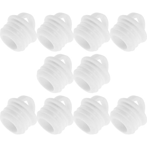 10 Pièces Bouchon en Caoutchouc Blanc pour Évacuation de Baignoire et Drain, Résistant à l'usure et Empêchant Les Fuites d'eau, Adapté aux Espaces Publics et Bureaux (1/5)