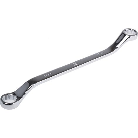 Clé à œil contrecoudée 17 x 19 mm RS PRO en Acier chrome vanadium ( Prix pour 1 )