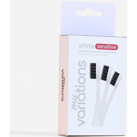 Pack 3 Têtes de Brosse à Dents Sonique Gencives Sensibles (Blanc) (1/5)