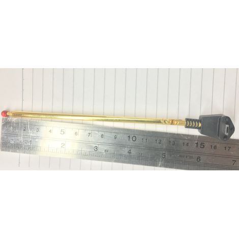 FM antenna, gold-plated, folding telescopic antenna, 4-section Android connector, red cap, 175mm when folded. (1/3)
